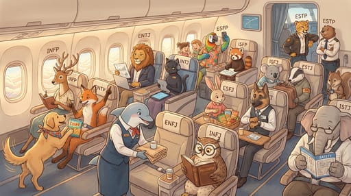 Nano Banana 提示词：MBTI 16 人格动物拟人插画生成器｜Curify AI